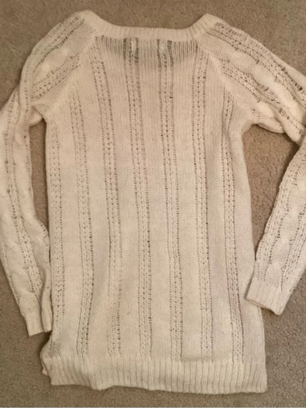 Abercrombie & Fitch Kids Cream Cable Knit Pullover Sweater Size S